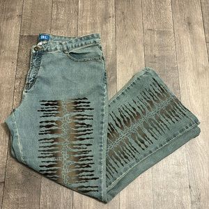 Cool Vintage Printed Front Pant Legs